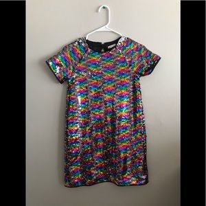 Girls JCrew Rainbow sequin dress, size 12